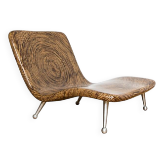 Chaise rétro en noix de coco par Clayton Tugonon pour Snug, années 2000