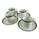 4 Cups and Saucers for Coffee Haviland Model Ambassade (blue rim)
