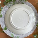 Large round antique earthenware dish from Choisy-le-Roi