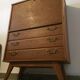 Secrétaire bureau vintage  4 pieds compas années 50