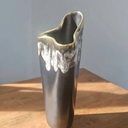 Vase vintage forme libre organique - céramique numérotée 1246/23 - style mid-century