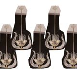 Set of 5 Art Decò Fountain Chandelier By Barovier e Toso, Murano Glass, 194