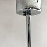 Space age glass and chrome chandelier, Italian design 1970