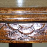 Old solid wood pedestal table