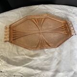 Vintage orange glass tray from the 60s