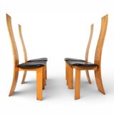 Tranekaer set of 4 Iris dining chairs by Bob van den Berghe, 1980