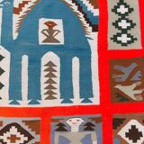 Moroccan Berber kilim carpet handmade 100x100cm