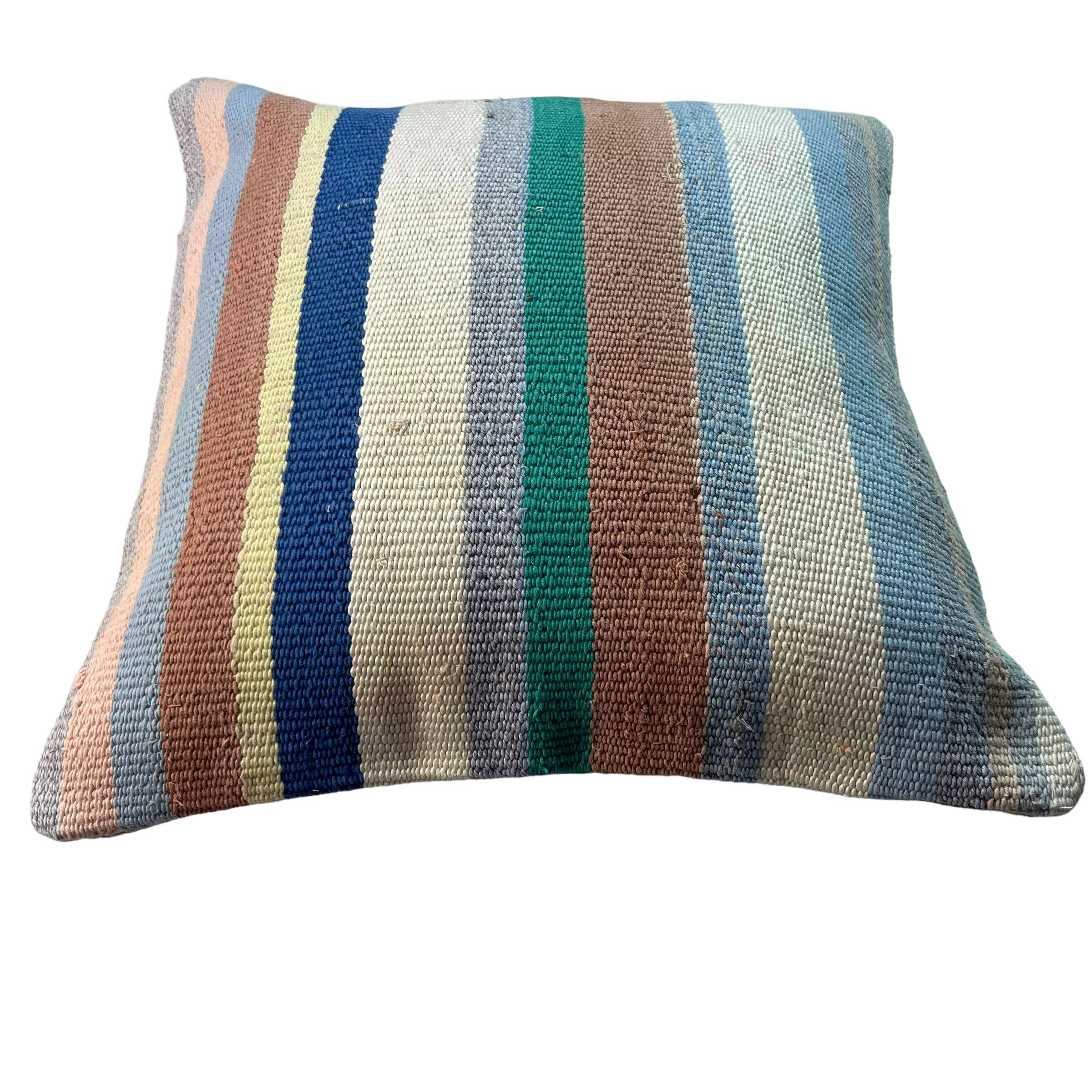 Vintage turkish kilim cushion cover , 45 x 45 cm