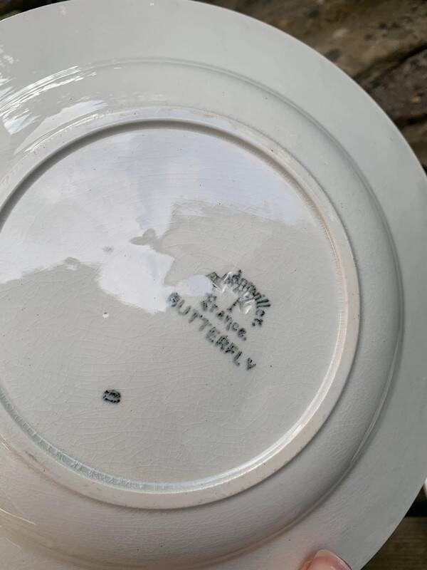 6 vintage Badonviller soup plates