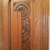 3-door Art Deco Parisian wardrobe and bevelled mirror