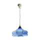 Suspension ancienne en opaline bleu époque Art Déco