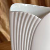 Vintage white porcelain vase AK Kaiser. It is signed Manfred Frey, 1960