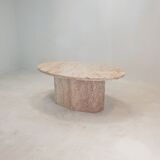 Italian marble oval coffee table, 1970's