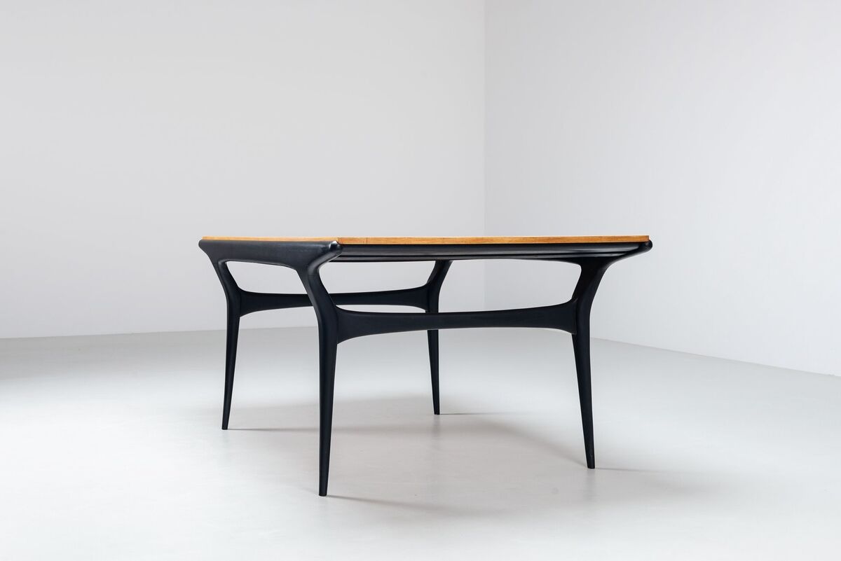 Table à manger T4 Alfred Hendrickx en hêtre Belform Belgique 1958
