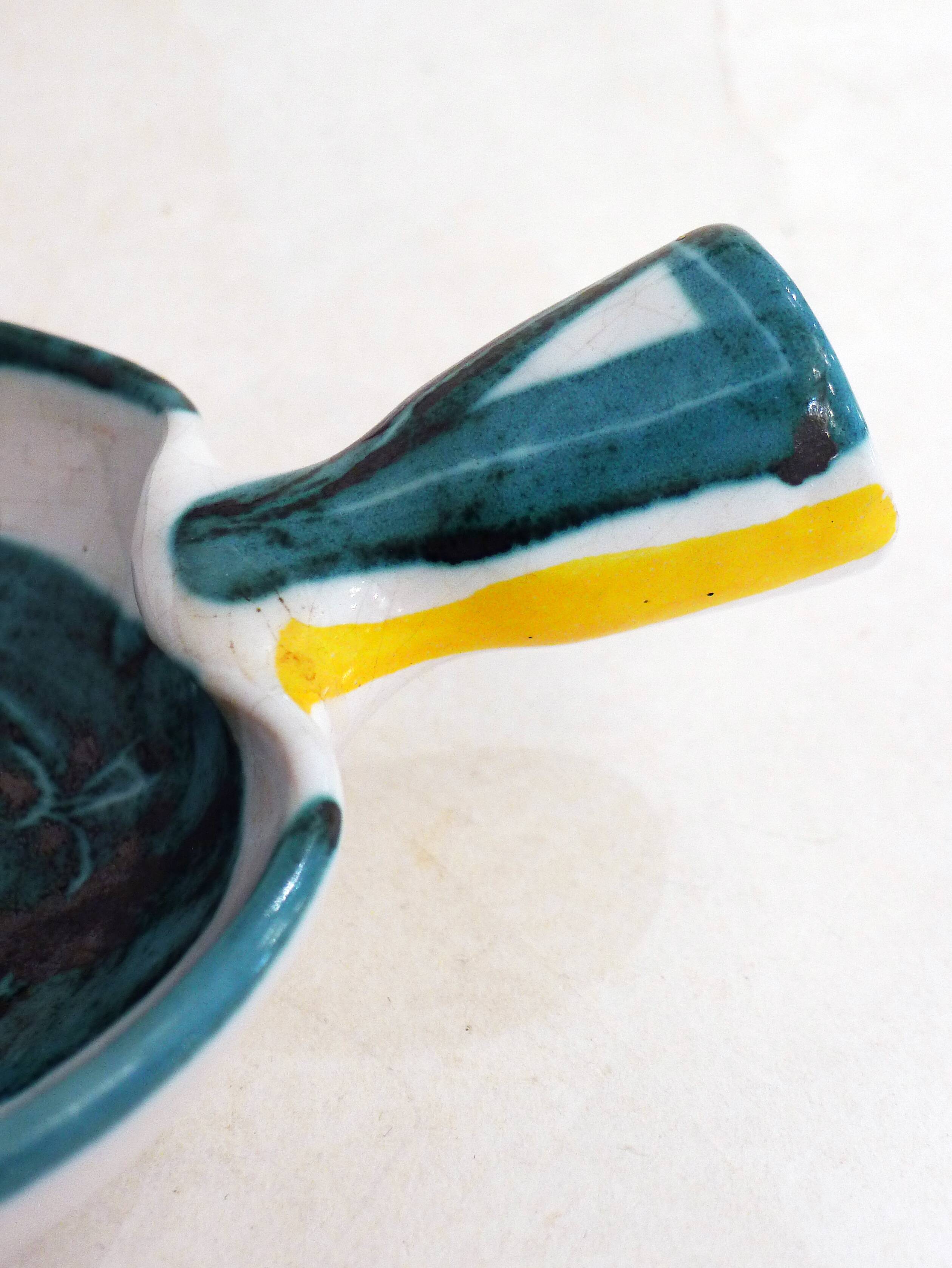 Midcentury Ceramic Candle Holder Picault Style