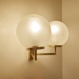 Pair Vintage Bubble Glass Wall Lights