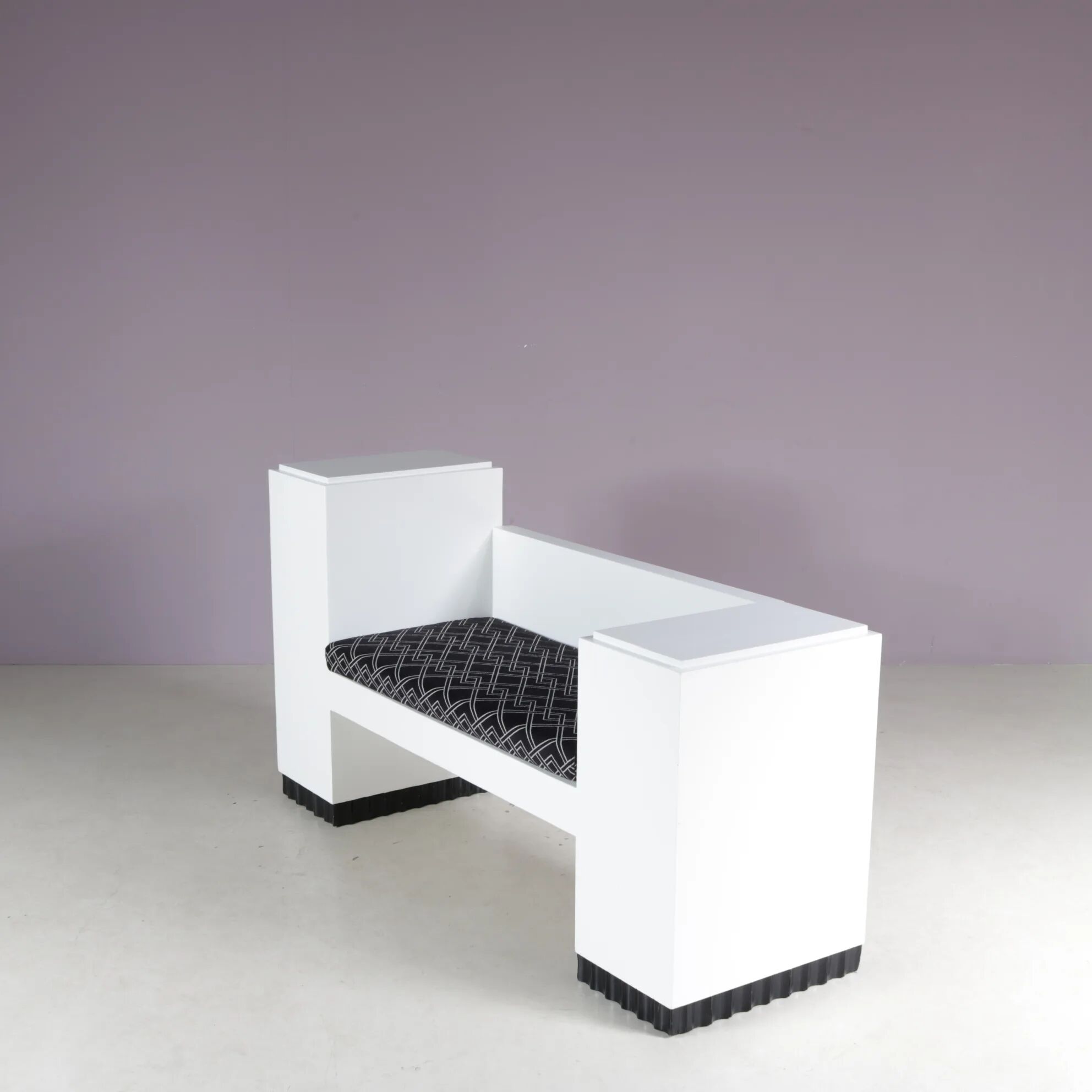1930s Wiener Werkstätte style bench from Austria