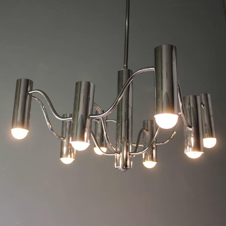 Chandelier in chrome by the Maison Sciolari