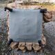 Lot de 2 chaises sans accoudoirs style vintage, tissu fleuri et jupe