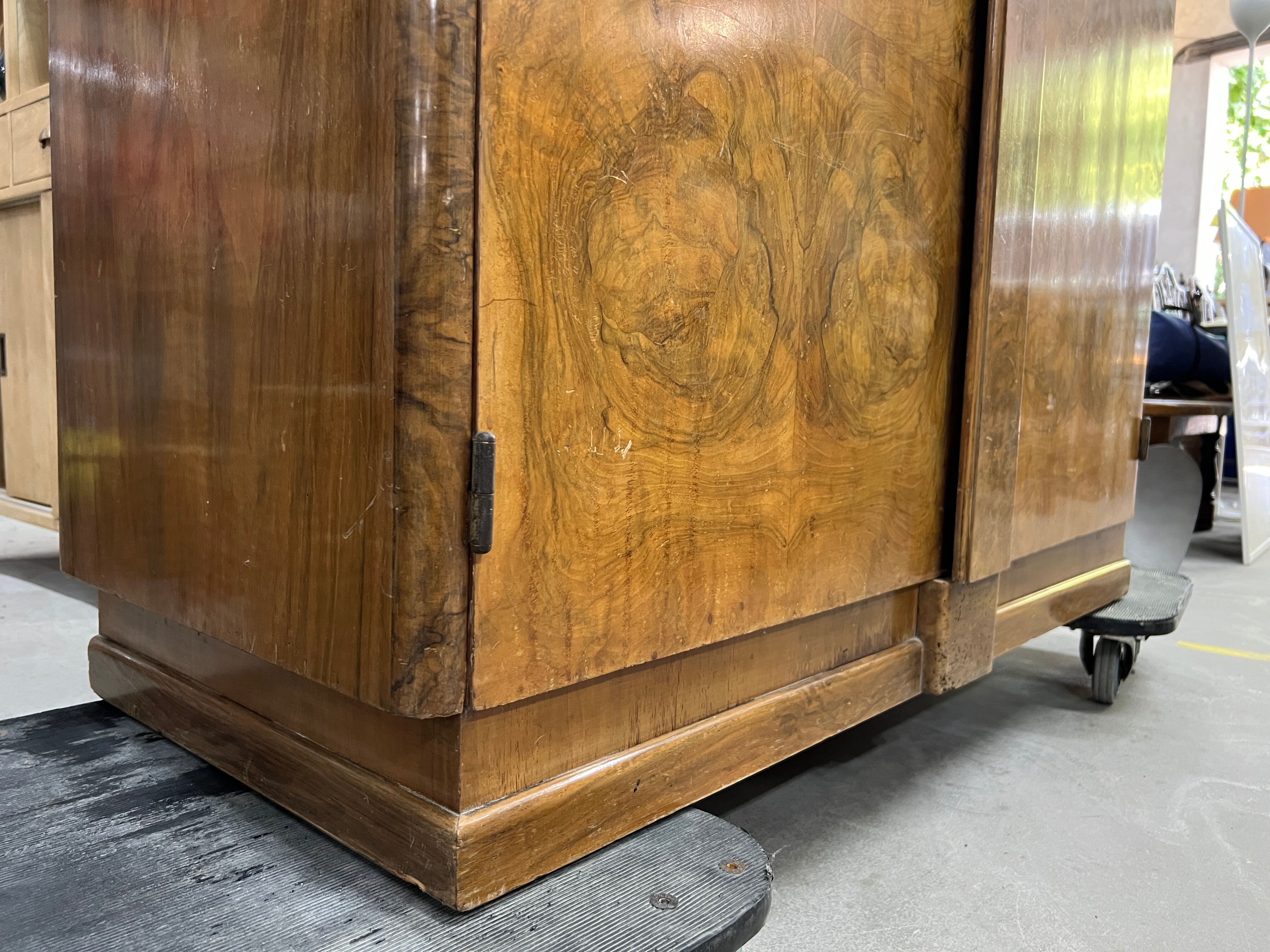 Vintage art deco English wardrobe