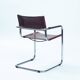 Chaises Bauhaus S34 Mart Stam Marcel en cuir bordeaux, Fasem, années 1980