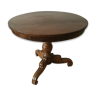 Table guéridon bois massif ronde