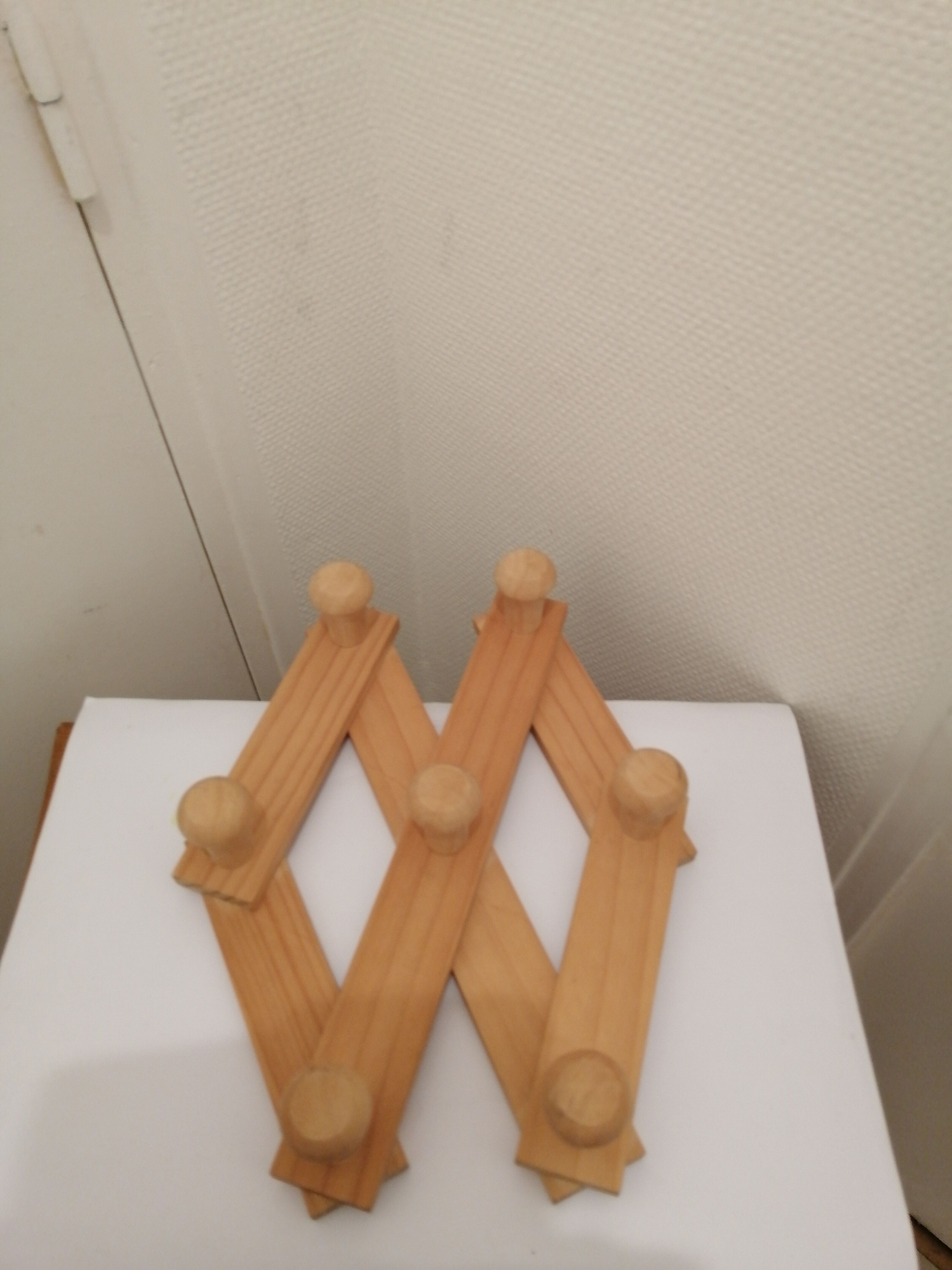 Wooden coat rack