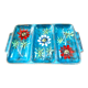 Glazed ceramic dish with flowers 50s