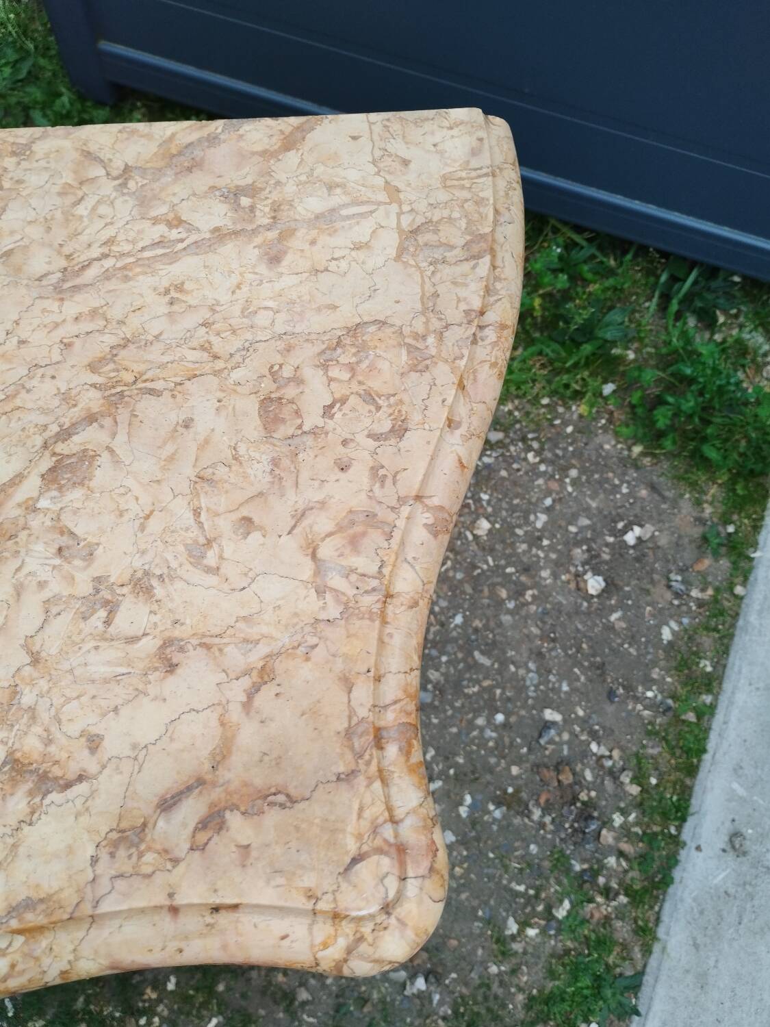 Antique Louis xvi style chest of drawers with marble top