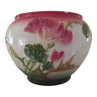 Delphin Massier earthenware cache pot