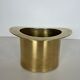 Champagne cooler shaped like a brass top hat.
