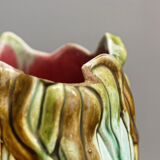 Paire de vases en barbotine, art nouveau
