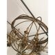 Contemporary Gold-Leaf and Clay Sphere Chandelier