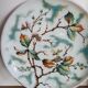 Plat en opaline motif nature