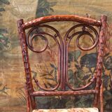 Folk art chair, black forest in branches
