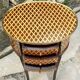 Chiffonier table or folding table in precious wood marquetry.