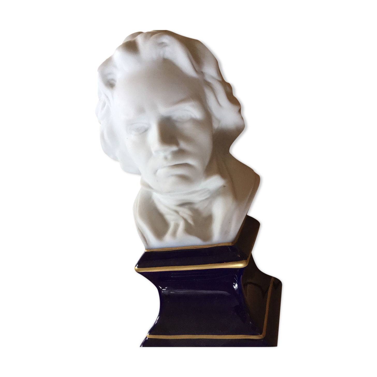 Buste Beethoven biscuit porcelaine Limoges