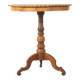 Antique octagonal walnut side table with elaborate inlays, probably Italy, mid-19th century
