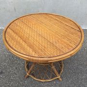Mid-century vintage coffee table in rattan and bamboo 50/60s