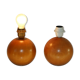 2 pieds de lampe bois imt italie (boule)