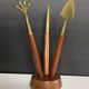 1950s miniature garden tool set