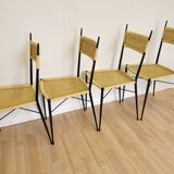 Set of 4 vintage dine chairs made in italy in the 1970s / mid century outdo