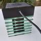 Demeter wood and glass lamp Maison Desny 1980