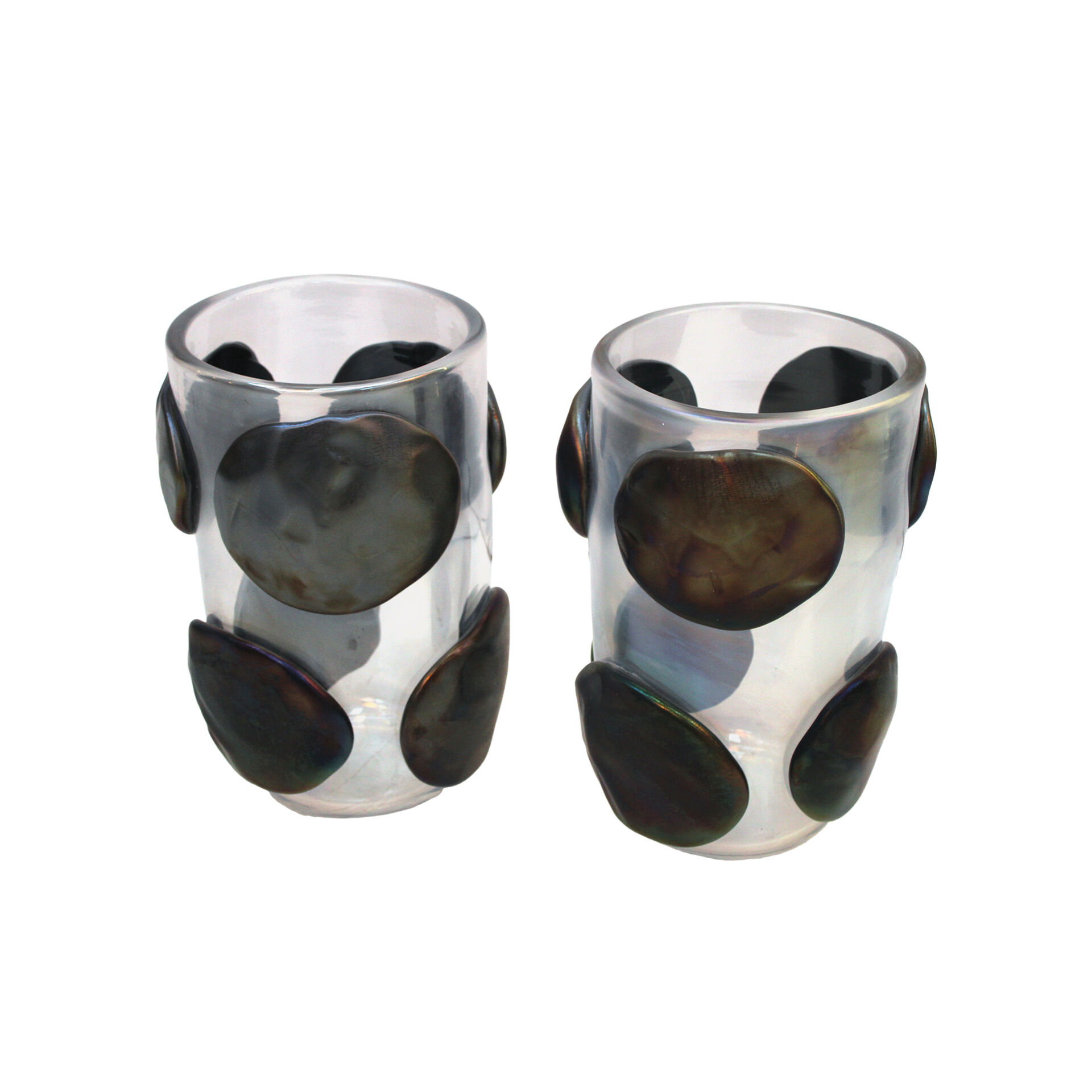 Mid-Century Modern Costantini Murano Glass Italian, Pair of Vases