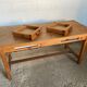 Solid pine dining farmhouse table with 2 drawers 1950 160x69x74cm