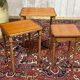Set of 3 nesting tables in cherry wood from the 1960s.