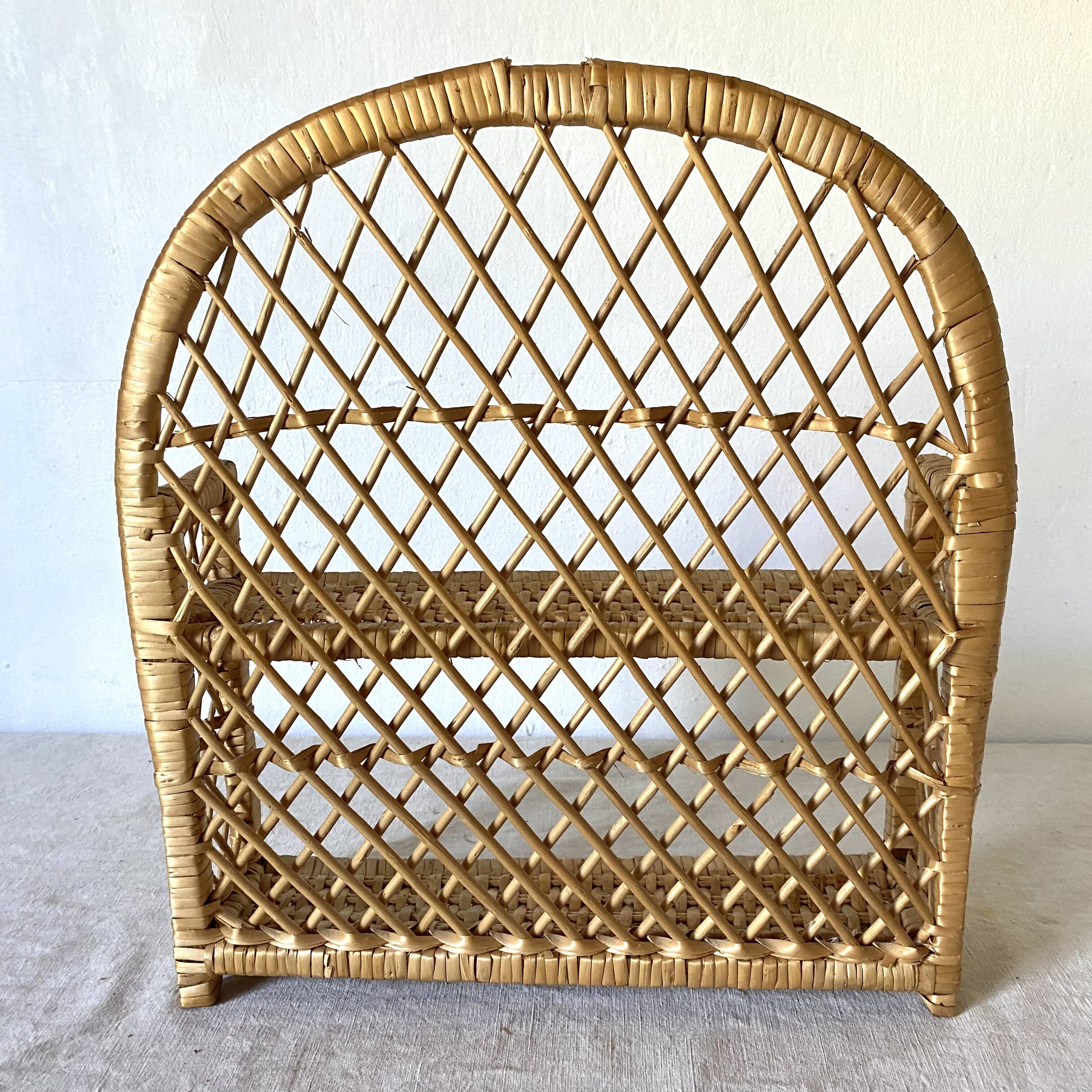 Vintage rattan shelf