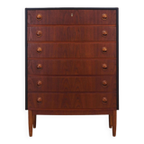 Commode en teck, design danois, années 1960, designer : Kai Kristiansen, fabricant : Feldballes Møb