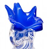 Blue Hand-Shaped Glass Vase, 1970s