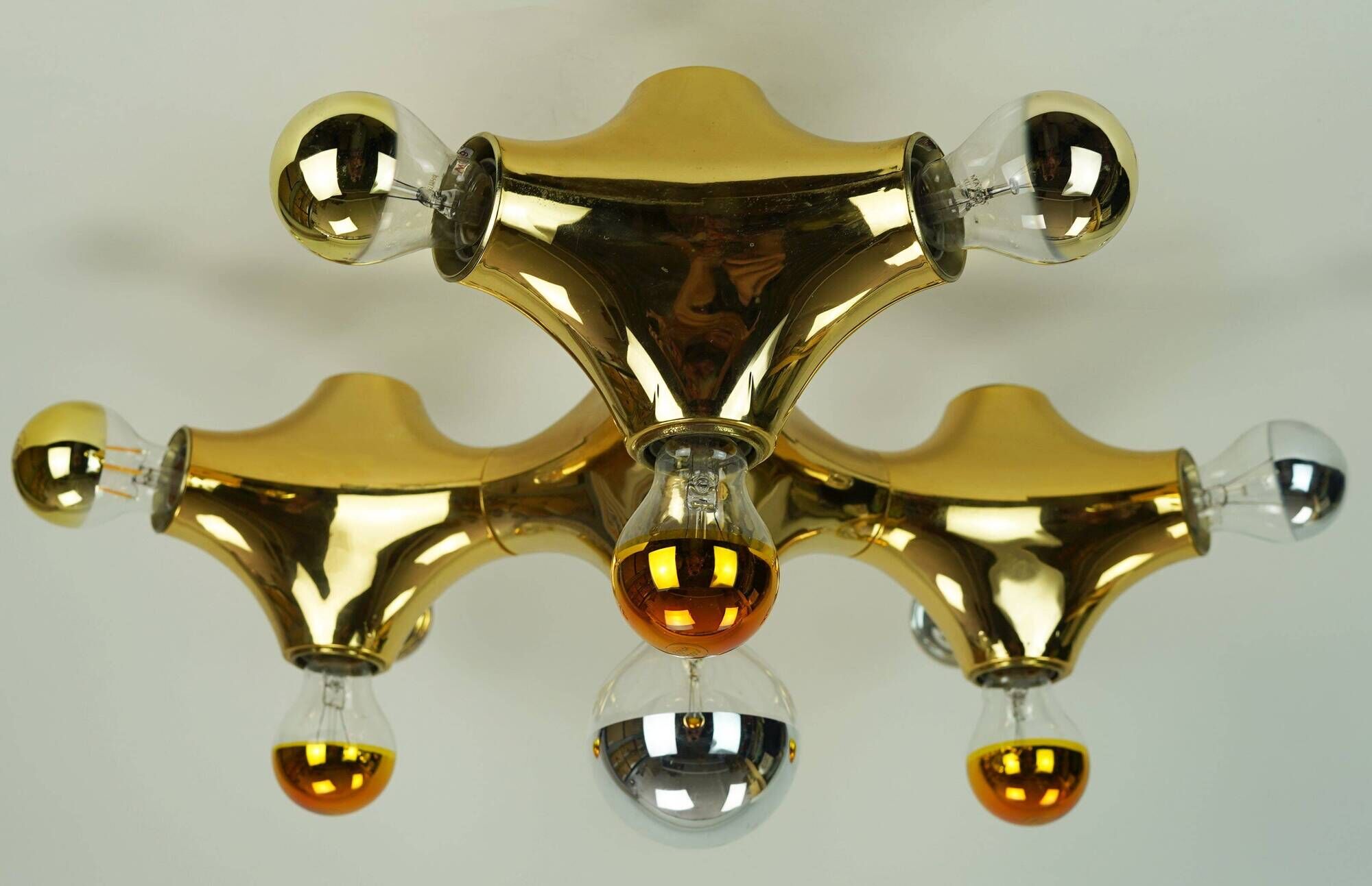 cosack gemini space age CEILING LIGHT - gold-colored - sputnik - 1970s